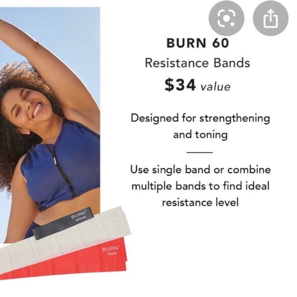 Burn 60 Resistance Bands , set of 3 - Picture 3 of 4